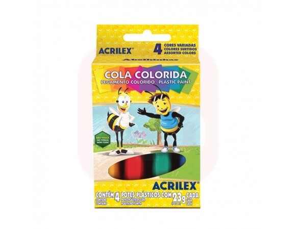 Cola Colorida 4 Cores 23G - Acrilex