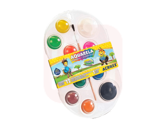 Aquarela 12 Cores - Acrilex