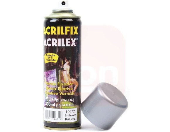 Verniz Fixador Brilhante Spray Acrilfix 300ml - Acrilex