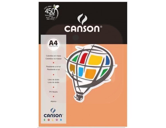 Papel Canson A4 180g Durazno / Pêssego