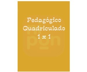 Caderno Quadriculado 1X1 1/4 96fls - Amarelo